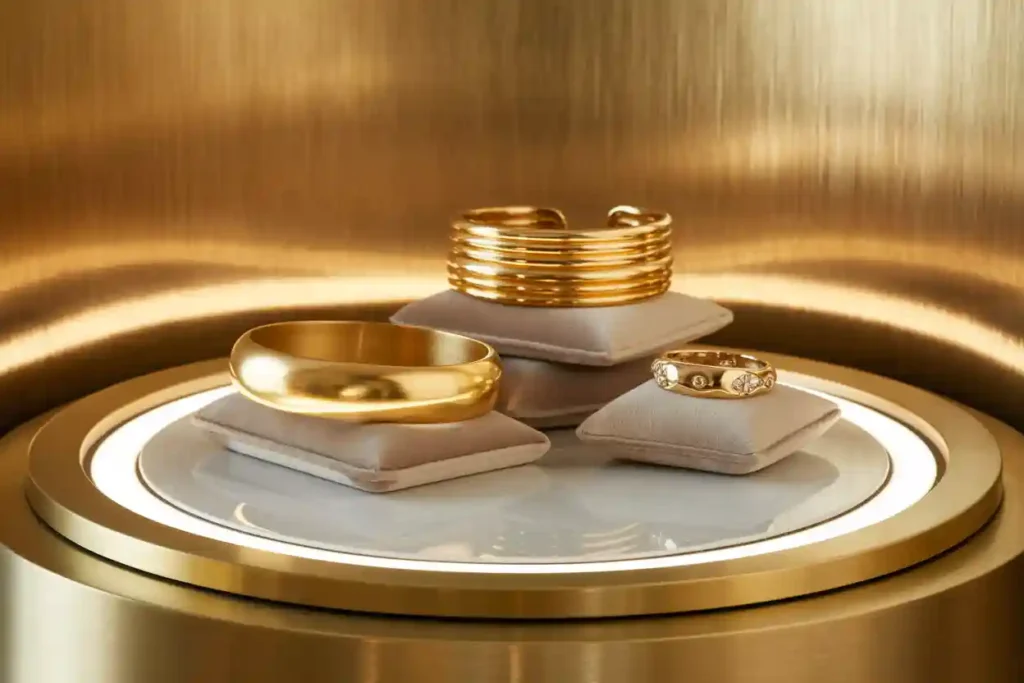 3 bijoux - or - plaqué or - doré