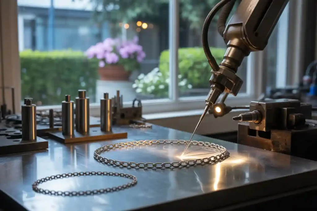 atelier de fabrication de bijoux en acier inoxydable