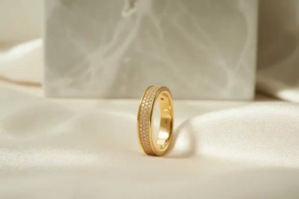 bague plaqué or micro oxydes de zirconium