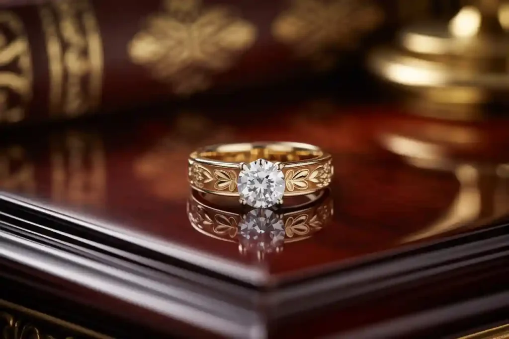 bague solitaire en or