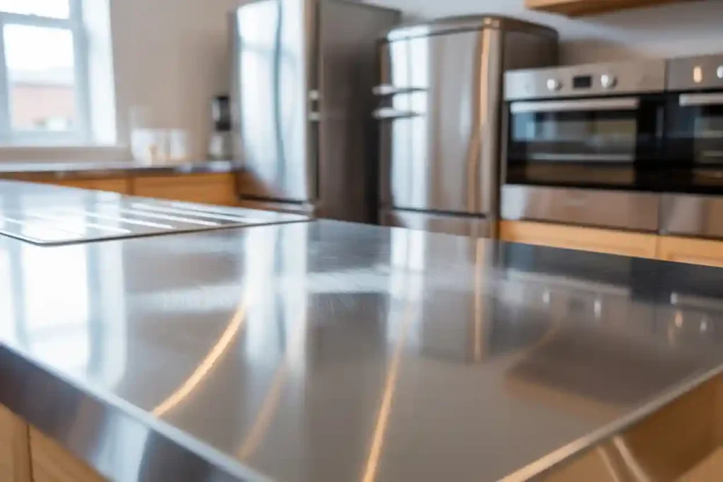 cuisine avec électroménager en inox