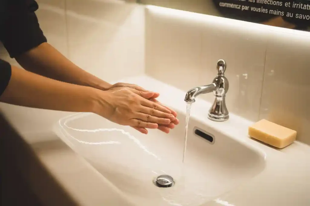 lavage de mains au savon