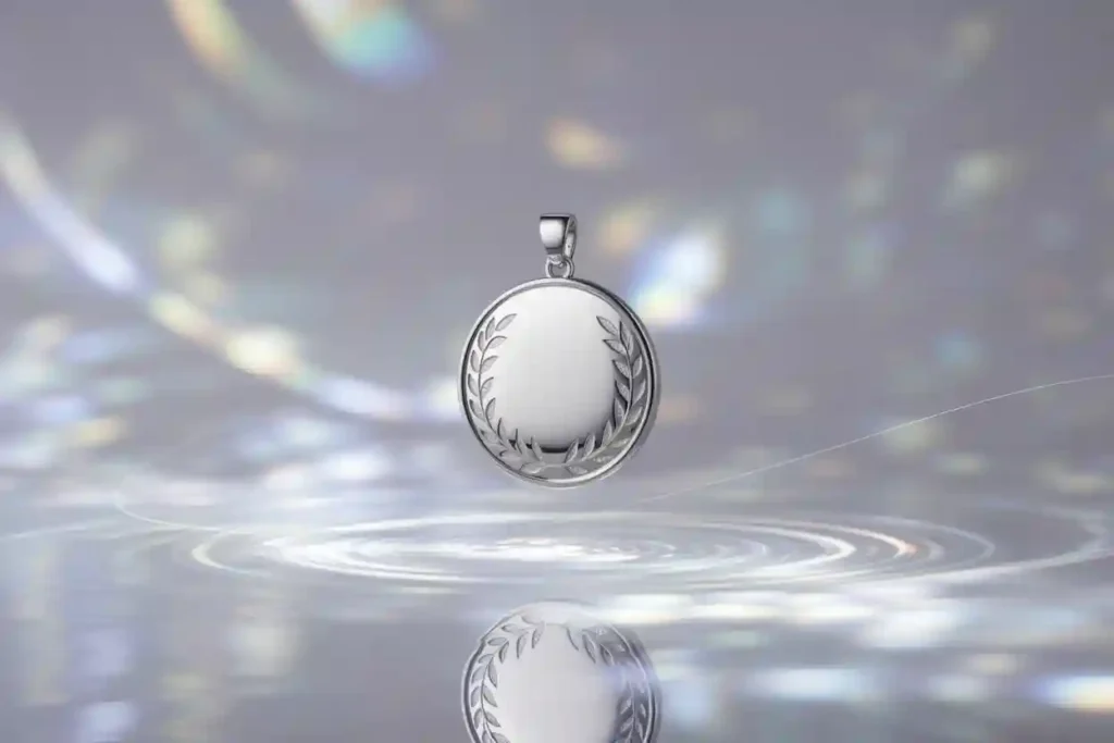 pendentif médaille en argent 925