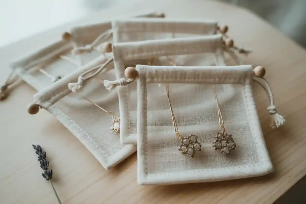 pochons transparents pour ranger les boucles d'oreilles