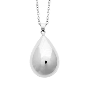 Collier sautoir bola acier inoxydable argenté