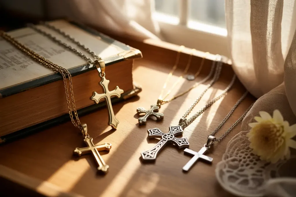 colliers croix et textes sacrés
