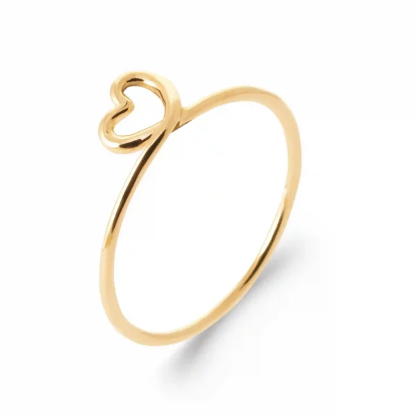 Bague ligne de cœur plaqué or Bague ligne de cœur plaqué or