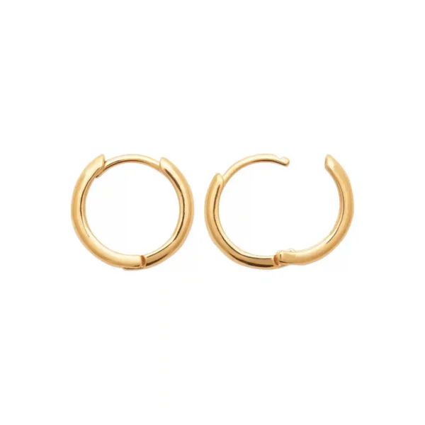 Boucles d'oreilles créoles 14 mm en plaqué or Boucles d'oreilles créoles 14 mm en plaqué or