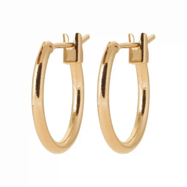 Boucles d'oreilles créoles 16 mm en plaqué or Boucles d'oreilles créoles 16 mm en plaqué or