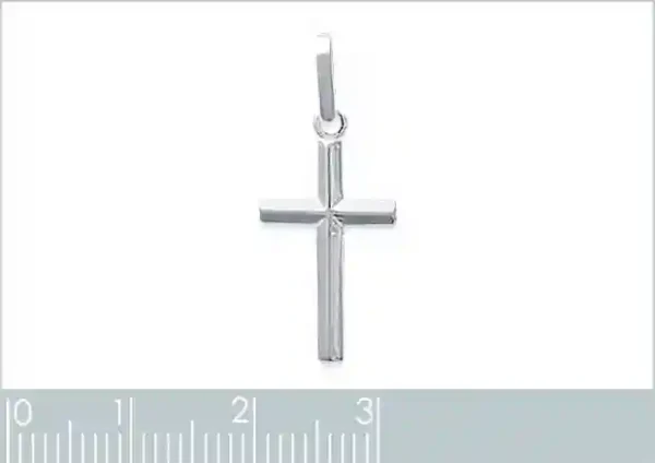 Pendentif croix chrétienne en argent rhodié Pendentif croix chrétienne en argent rhodié
