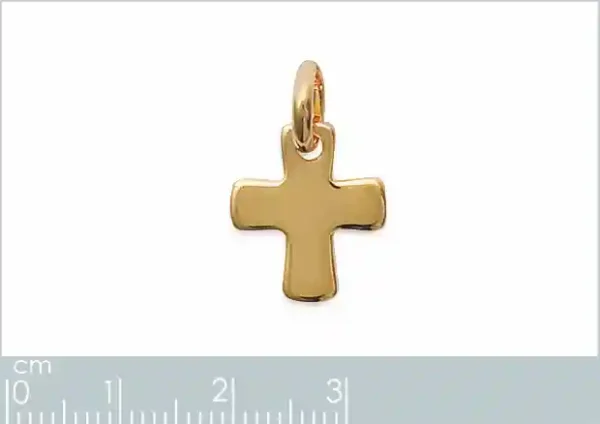 Pendentif croix lisse plaqué or Pendentif croix lisse plaqué or