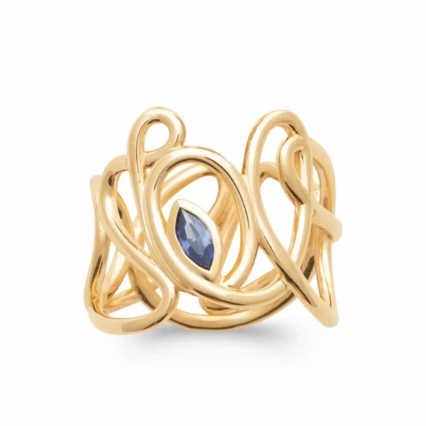 Bague fluide et moderne plaqué or Bague fluide et moderne plaqué or