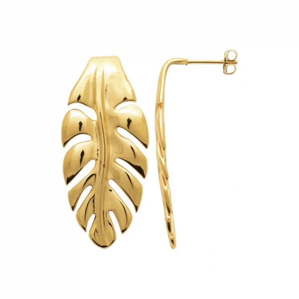 Boucles d'oreilles pendantes feuille tropicale acier inoxydable doré 01Boucles d'oreilles pendantes feuille tropicale acier inoxydable doré Boucles d'oreilles pendantes feuille tropicale acier inoxydable doré 01Boucles d'oreilles pendantes feuille tropicale acier inoxydable doré