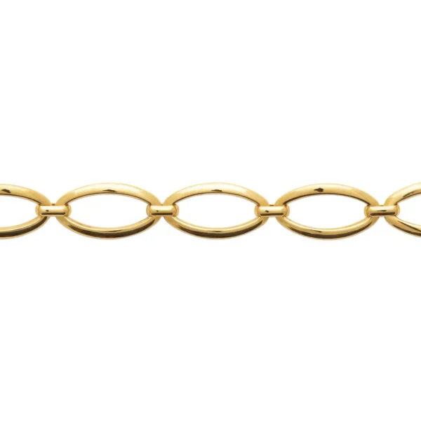 Bracelet maille marine ovale acier inoxydable doré Bracelet maille marine ovale acier inoxydable doré