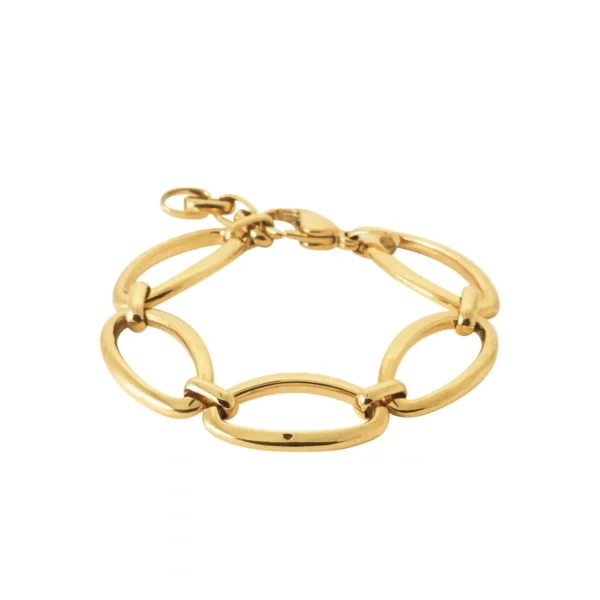 Bracelet maille marine ovale acier inoxydable doré Bracelet maille marine ovale acier inoxydable doré