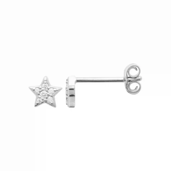 Clous d'oreilles étoile oz argent rhodié