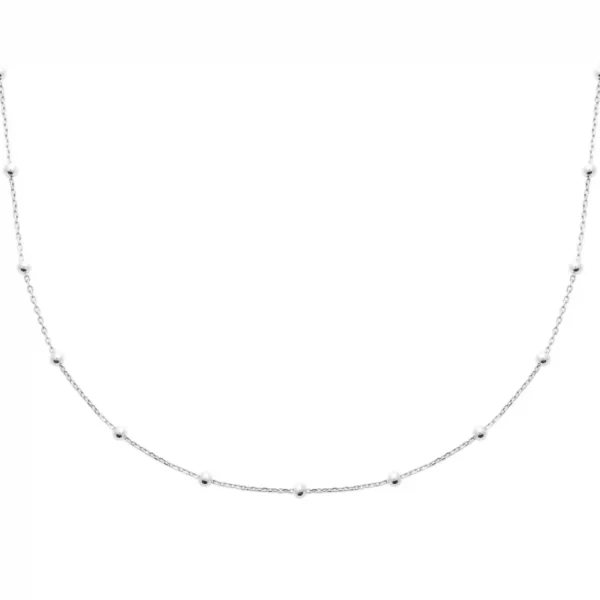 Collier mini billes argent rhodié Collier mini billes argent rhodié