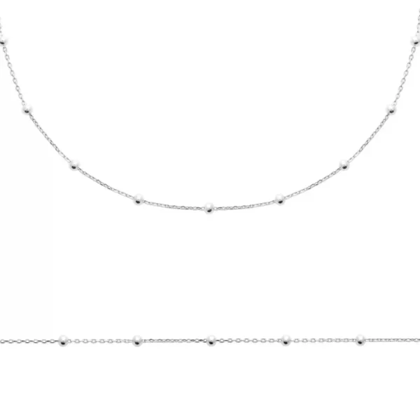 Collier mini billes argent rhodié Collier mini billes argent rhodié