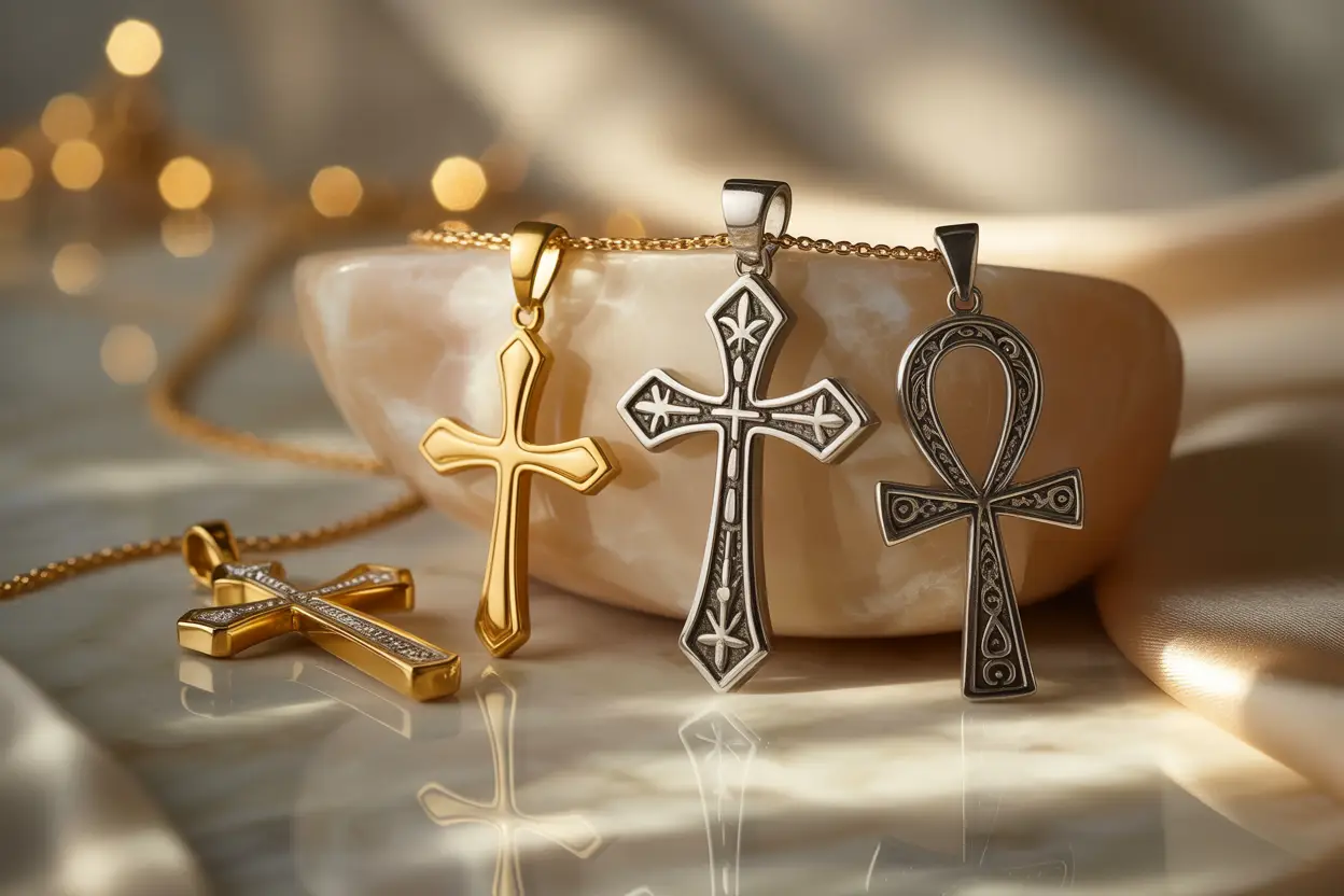 plusieurs bijoux croix différents
