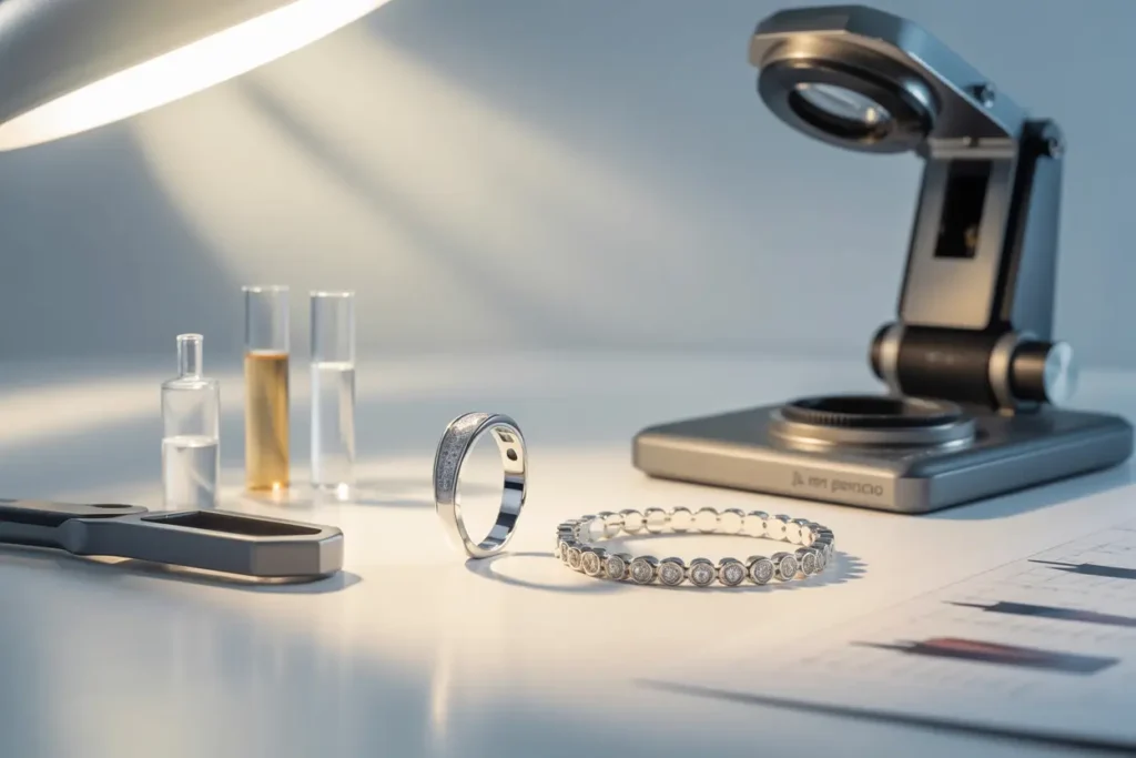 analyse de la matière des bijoux