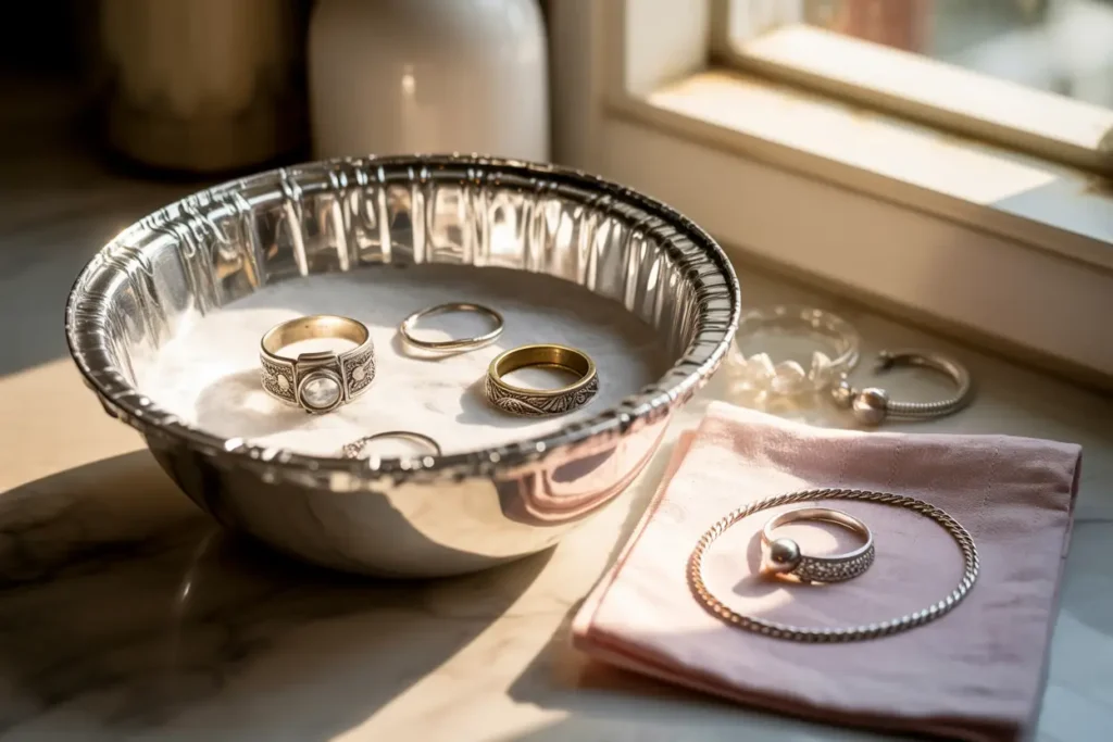 grand saladier en argent et bracelets en argent