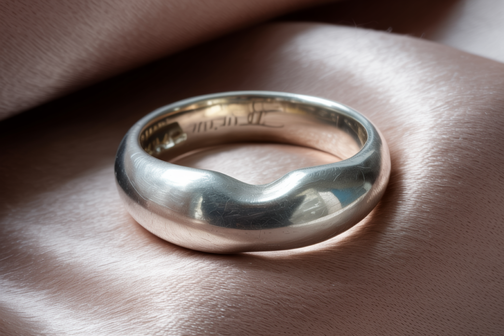 anneau en argent déformé