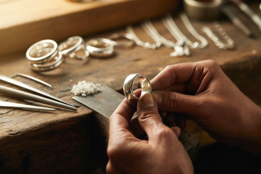 artisan-travaille-bijoux-argent