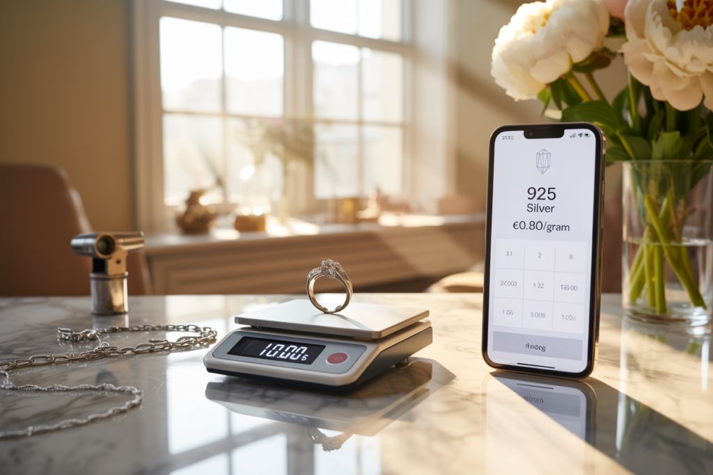 bague sur balance électronique et application mobile