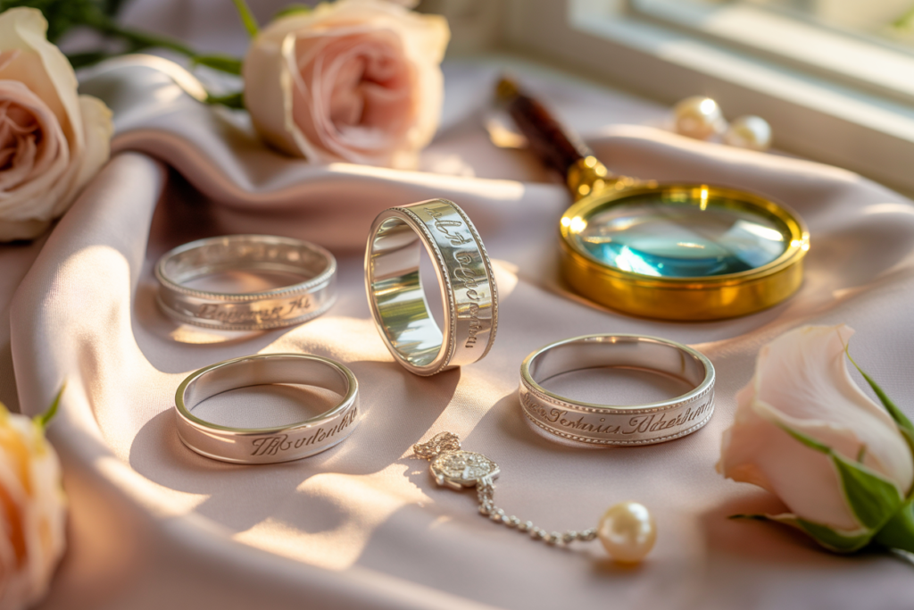 bagues gravées en argent