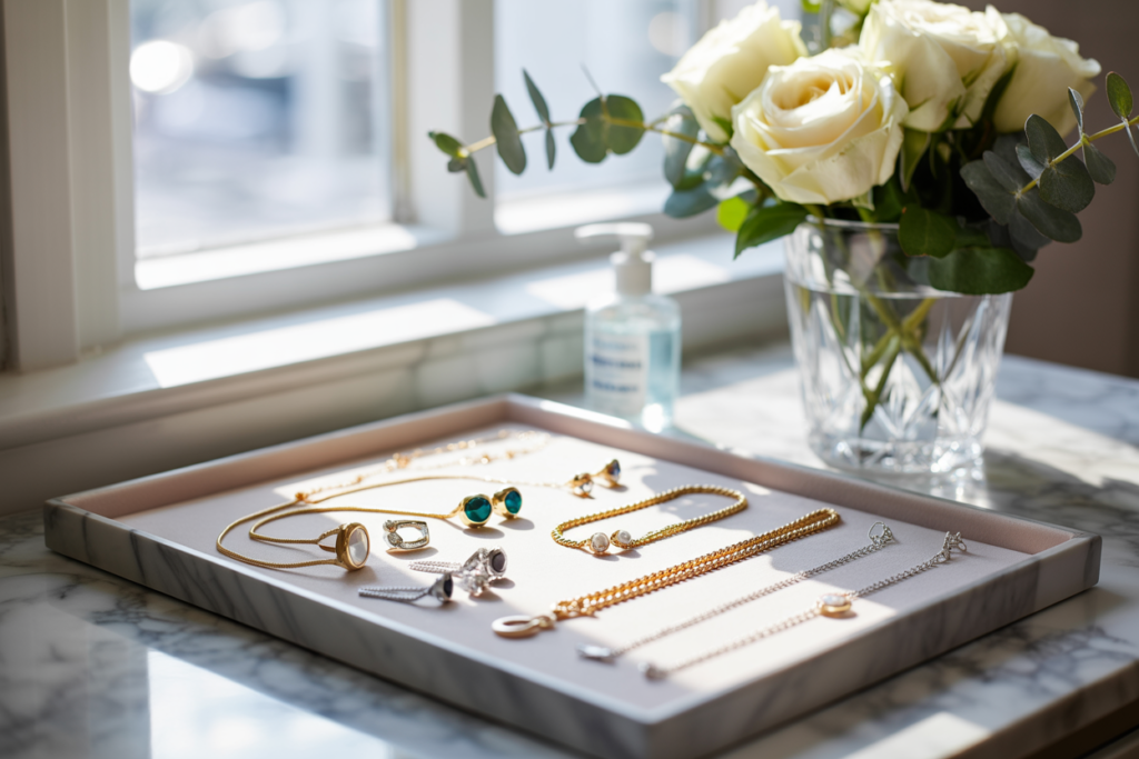 collection de bijoux en argent et or
