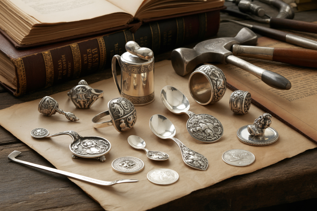 divers objets en argent