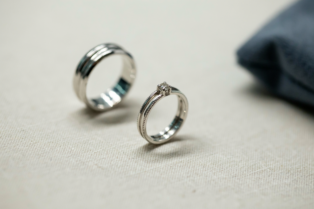 bagues en argent et argent rhodié